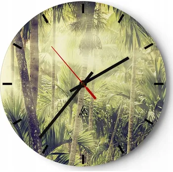 Hodiny Velké nástěnné hodiny 40x40 Krajina Skleněné hodiny Kulatý Tiché