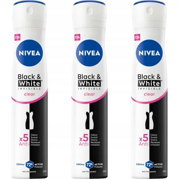 Nivea Black White antiperspirant dámský ve spreji 3x200ml