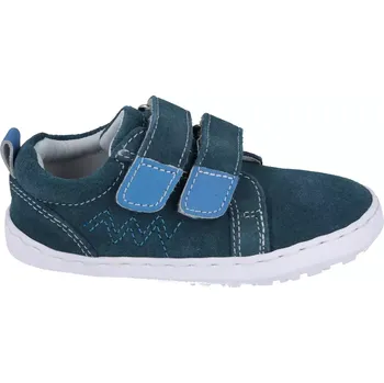 Dívčí tenisky Barefoot kožené celoroční boty EF Tyrkys 28