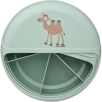 Svačinový box CARL OSCAR Box na jídlo Disc Green Camel