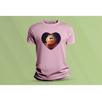 Chlapecké tričko Dětské bavlněné tričko Malý Garfield. Růžová velikost 140 (9-11 let)