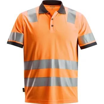 pracovní tričko Snickers Workwear Reflexní polokošile AllroundWork tř. 2 oranžová Velikost: M