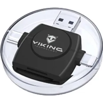 Stolní počítač VIKING ČTEČKA PAMĚŤOVÝCH KARET V4 USB3.0 4V1 černá, VR4V1B