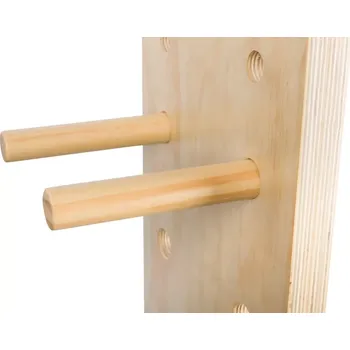 TRUESTEEL Dřevěná lezecká stěna PegBoard 100 cm - vzor dřevo