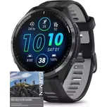 Garmin - 010-02809-10 - Forerunner® 965 - Titanová luneta Carbon Grey DLC, pouzdro Black, řemínek silicone Black/Grey