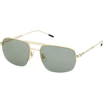 Sluneční brýle Montblanc - MB126923 - Rectangular Gold-Colored Metal Frame Sunglasses