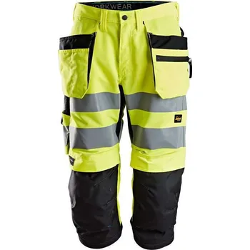pracovní kraťasy Snickers Workwear Kraťasy LiteWork reflexní 3/4 'Pirate' žluté Velikost: 052