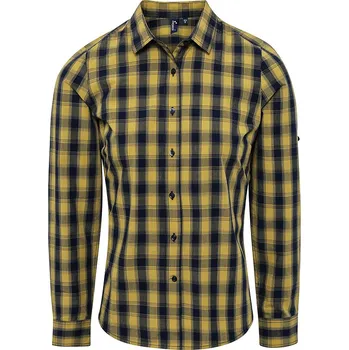 Dámská košile Premier Dámská kostkovaná košile Mulligan Žlutá a modrá M