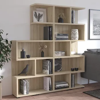 regál Regál MORE 3-dílná sestava B | 166,4 x 184 cm | dub sonoma | lamino o síle 28 mm, záda 16 mm