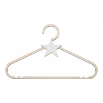 Věšák Dětský dřevěný věšák - Hvězdička bílá / malý
