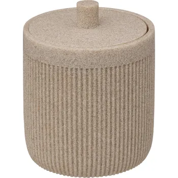 Keramický dřez 5five Simply Smart Nádoba na odličovací tampony a vatové tyčinky ONYX, břidlice, ø 9,9 cm, béžová