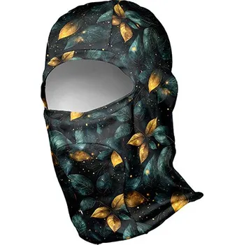 Panel se střihem kukla unisex Sloan interlock 250g listí zlaté se zeleným