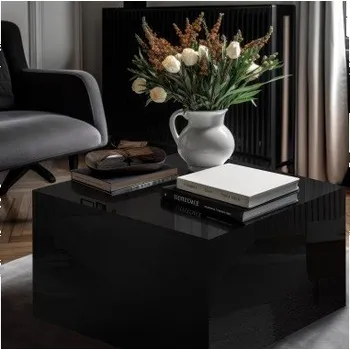 Zrcadlo Exkluzivní černý glamour stůl