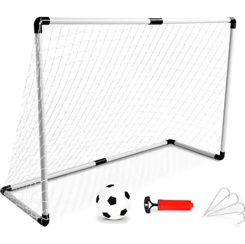 Fotbalová branka TZB Fotbalová branka s míčkem MINI 123 x 84 cm bílá