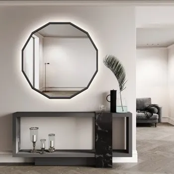 Zrcadlo Alfaram.cz WIELO LED 50 cm černá