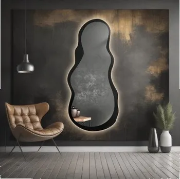 Zrcadlo Zrcadlo nepravidelného tvaru s rámem z MDF a podsvícením - RISOL V LED RÁMU