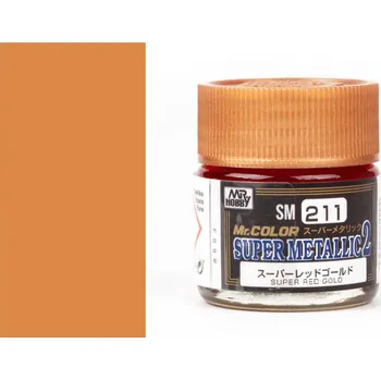 Modelářská barva Mr. Color Super Metallic Colors II – Super Red Gold (10 ml)