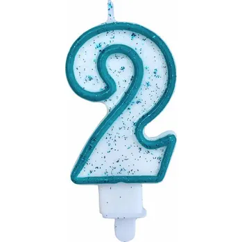 Dortová svíčka MZ Svíčka na dort třpytivá 2 - tři barvy Barva: Modrá