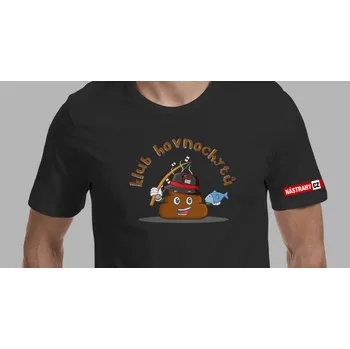 Pánské tričko Tričko NÁSTRAHY.CZ "KLUB HOVNOCHYTŮ" - barva ŠEDÁ - vel. XL