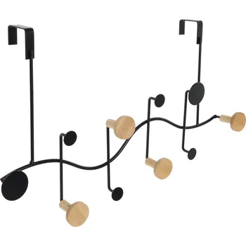 Věšák Home Styling Collection Kovový věšák na dveře, 8 háčků, kovový