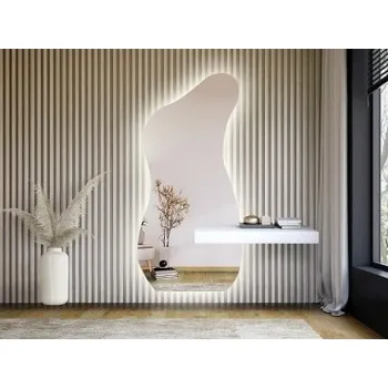 Zrcadlo Zrcadlo nepravidelného tvaru s osvětlením s výřezem na skříňku - ANGELIT LED