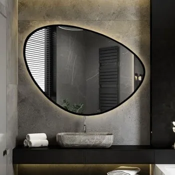 Zrcadlo Zrcadlo nepravidelného tvaru s osvětleným rámem - OBSYDIAN V RÁMU LED