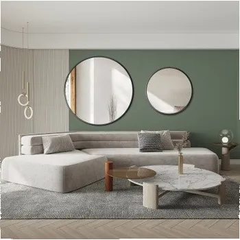 Zrcadlo Kulatá zrcadla v černém rámu MDF SLIM - OTYLIA SET - barva rámu dle vašeho výběru