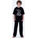 Chlapecké pyžamo Teddy Bear - krátký rukáv, dlouhé kalhoty - černá 146
