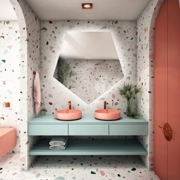 Zrcadlo Zrcadlo geometrického tvaru s osvětlením – PENTA LED