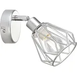 Nástěnná lampa, stříbrná/kov, OKIRA TYP 2