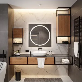 Zrcadlo Koupelnové zrcadlo s osvětlením - HUGO LED