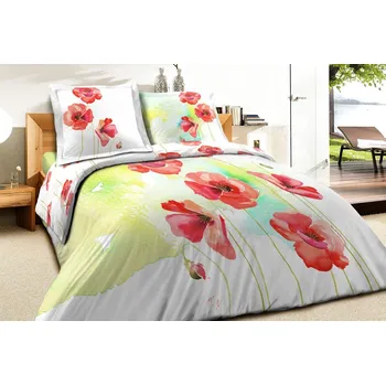 Povlečení Tibex Povlečení VLČÍ MÁKY 2+2 70 x 90 + 140 x 200 cm