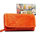 Rovicky Elegantní dámská oranžová peněženka s 3D texturou V303 R-N22-ZPT Velikost: ONE SIZE