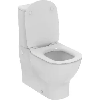 Klozet Ideal Standard Tesi - WC kombi se sedátkem SoftClose, vario odpad, spodní napouštění, AquaBlade, bílá T371701