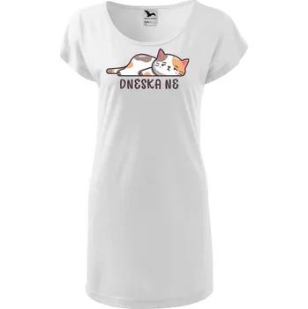 Dámské tričko DOBRÝ TRIKO Dámské tričko/šaty s potiskem Dneska ne Velikost: S, Barva: Bílá