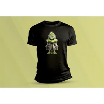 Dětské bavlněné tričko Grinch 2. Černá velikost 116 (5-6 let)