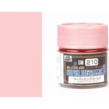 Modelářská barva Mr. Color Super Metallic Colors II – Super Pink Gold (10 ml)
