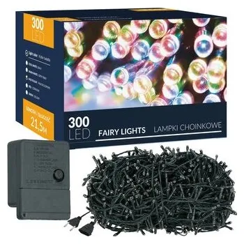 LED světelný řetěz - 22,5m, 300LED, 8 funkcí, multicolor