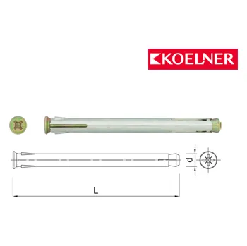 Hmoždinka O - kovová rámová kotva pro montáž okenních a dveřních rámů (10 x 112 mm / 100ks)
