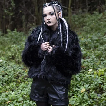 Dámský kabát bunda dámská KILLSTAR - Nightmare Nemesis - Black - 3XL