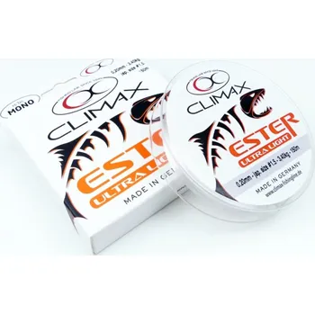 Přívlačový silon CLIMAX ESTER Japan Ultra Light transparent 150m Průměr: 0,125mm Nosnost: 1,45kg