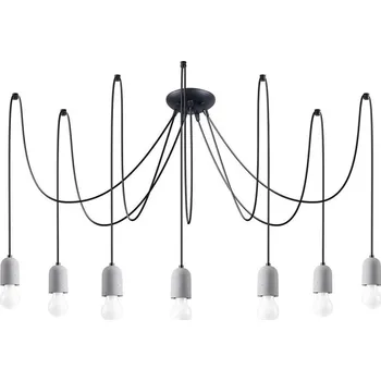 Sollux SL.1162 - Lustr na lanku NESO 7xE27/15W/230V pavouk beton