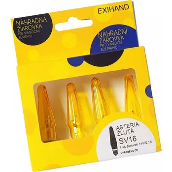 Žárovka Exihand Asteria žluté E10 14V 1,4W 2200 K 4 ks