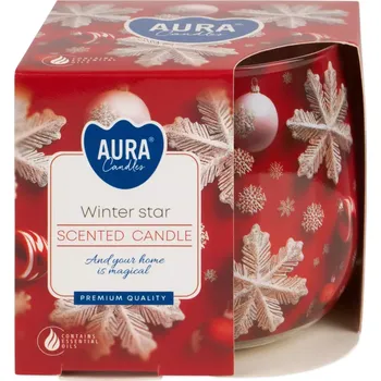 Dekorativní svíčka vonná Zimní hvězda 100g