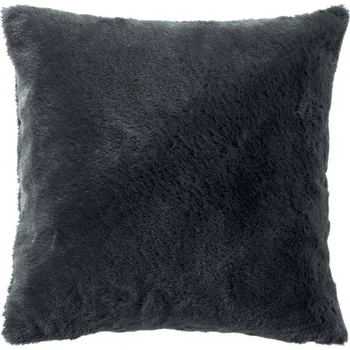 Polštář Douceur d'intérieur Lesklý dekorační polštář NORIA, 45 x 45 cm, antracitový