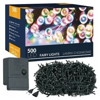 LED světelný řetěz - 34,5m, 500LED, 8 funkcí, multicolor