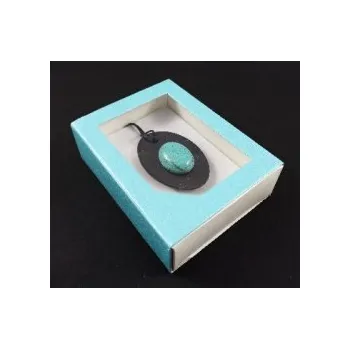 Dárková krabička Krabička modrá s průhledným víkem