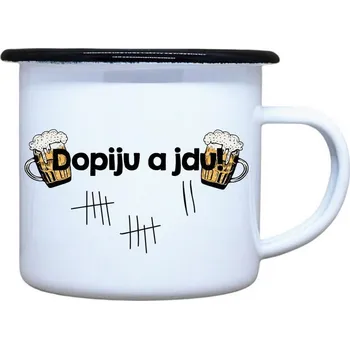 DOBRÝ TRIKO Plecháček s potiskem Dopiju a jdu Velikost plecháčku: 330 ml