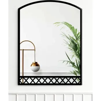 Zrcadlo Zrcadlo okno v loftovém stylu s lištami MDF – BRUNO - barva rámu na výběr