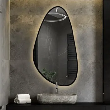 Zrcadlo Zrcadlo s nepravidelným tvarem v rámu s podsvícením - SYDERYT V LED RÁMU